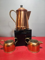 Copper Coffee Set, Vintage