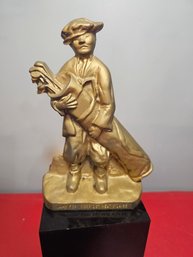 MID CENTURY USA GOLF CADDY MAN BALL CLUB COURSE CAST IRON DOORSTOP ART STATUE