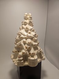 Porcelain Chrisymas Tree By Formalities Baum Bros, Small Chip