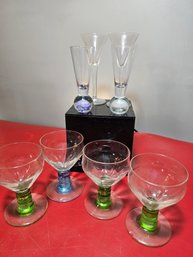 This Lot Of Art Glass Glasses