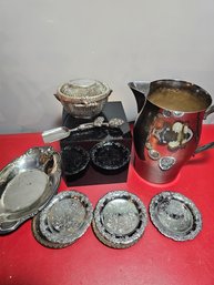Collection Of  Beautifull Silverplate Objects, One Is PUl Revere Reproduction