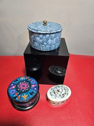 Collection Of Three Unique Trinket Boxes, Snuff Boxes