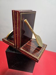 Pair Of Vintage Bookends, Tennis, Sport Themed