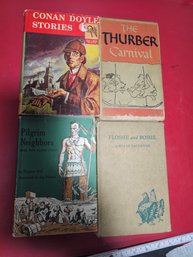 Four Vintage Books. One Is An Early Edition By Conan Doyle