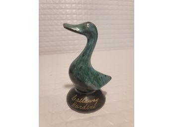 Art Pottery Porcelain Green DUCK FIGURINE Callaway Gardens