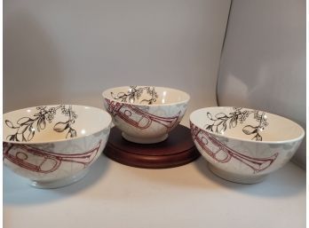 Set Of 3! Lenox Dinnerware Vintage Jubilee By Alice Drew, Bowl 6.25' (1004)