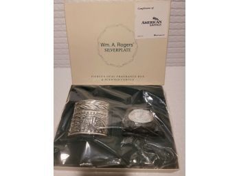 WM. A. ROGERS Oneida Silverplate Fragrance Box Scented Candle Sealed In Box