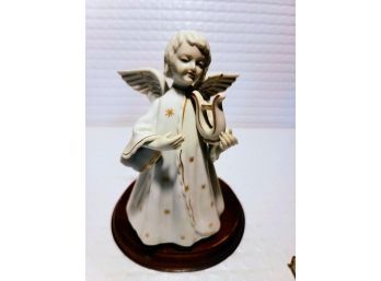 Vintage Schmid Bros Porcelain Musical Angel  LULLABY AND GOODNIGHT Nursery