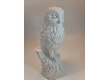 Owl Figurine Porcelain Pearl White Made In Japan 8'