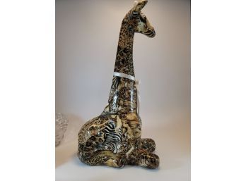 RARE Giraffe Joan Baker Designs Large 16' Porcelain Patchworks Yellow W/tag