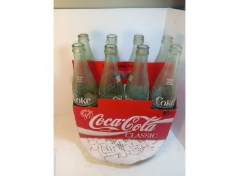 Vintage 1986 8-pack Coca-Cola Bottles