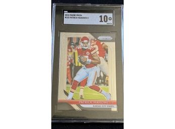 2018 Patrick Mahomes Panini Prizm SGC Graded Gem Mint 10