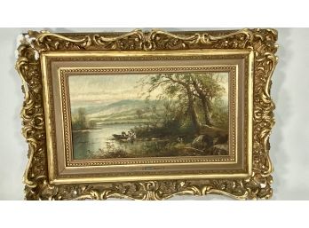 19th Century Hudson River School Oil On Canvas Signed S.da.dabo