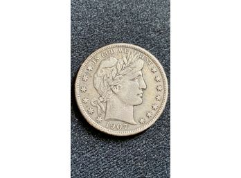 1907-D Barber Half Dollar