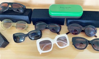 Lot Of Ladies Designer Sunglasses, Kate Spade Bertha Zeal Polarized & Rx Readers Marc Jacobs Koali Liz Claim