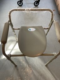 Durable Medical Equipment, NEW Home Commode With Adjustable Height & Walking Cane W Fold-down Seat