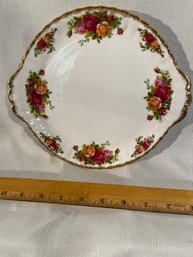 Royal Albert Old Country Rose Bone China England Cake Plate