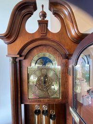 Howard  Miller Vintage 1980 Grandfather Clock, Mechanism Works But Needs Cleaning