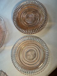 6 Small Queen Mary Pink Bread And Butter Dishes (4) By ANCHOR HOCKING