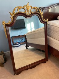 Wall Mirror Mahogany And Gold Trim