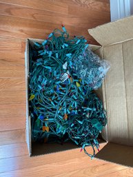 Box Of Older Small Christmas Lights