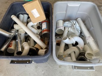 Lot Of Plumbing Pipes PVC And Metal