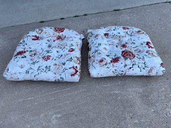 2 Outdoor Floral Patio Furniture Cushions