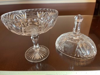 Raised Pedestal Crystal Candy Dish