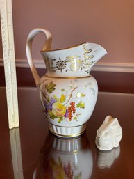 LENOX 1980 Tucker Pitcher-Smithsonian, And Lenox China Bunny Gift Box, Wedding Gift Floral Plum Gold Accents