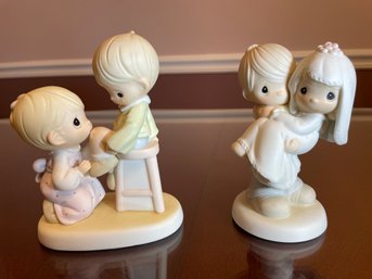 Pair Of Precious Moments Figures: You Are Always There For Me, 1996 163619. Bless You Two, 1982E- 9255