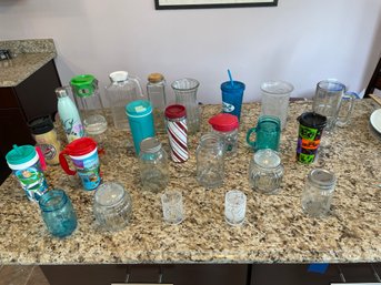 Kitchen Glass Ware Pitchers Mason Jars Thermos Travrl Cups Sippy Cups