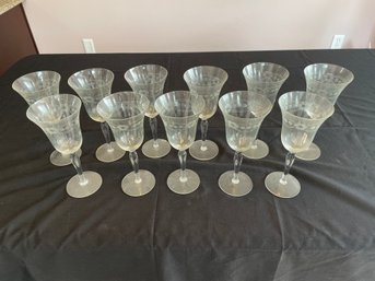 11 Piece Glassware Stemmed Wine Glass Set