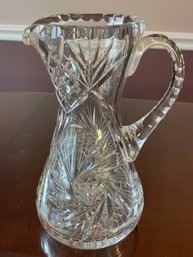 11 Tall Lead Crystal Water Pitcher, Heavy