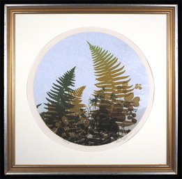 ROGER BERGHOFF (AMERICAN, 1935 - 2015): 'FERNS,' SIGNED SILKCREEN, CIRCA 1970s