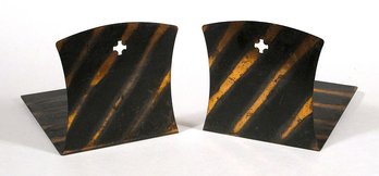 VINTAGE PAIR OF COPPER-PLATED STEEL ARTS & CRAFTS BOOKENDS, EARLY 20TH CENTURY