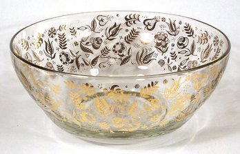 VINTAGE GILT-DECORATED SERVING BOWL BY GEORGES BRIARD, 1960s - 1970s