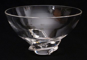 VINTAGE SPIRAL GLASS BOWL DESIGNED BY DONALD POLLARD FOR STEUBEN