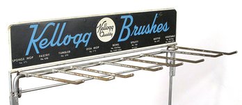 VINTAGE KELLOGG BRUSHES COUNTER STORE DISPLAY, 1950s