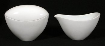 DANSK SUGAR AND CREAMER IN THE FRANCK WHITE PATTERN, 1993 - 1997