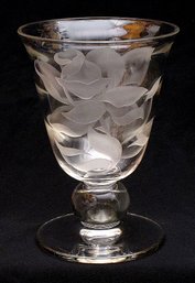 VINTAGE FRANZ GROSZ/GROSZART ETCHED GLASS VASE, 1940s - 1950s