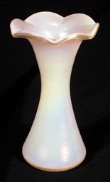 ANTIQUE MOTHER OF PEARL GLASS VASE BY KRALIK, CIRCA 1900