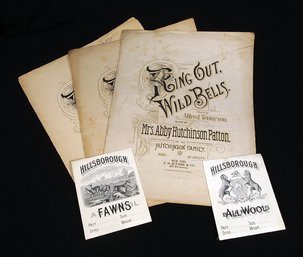 FIVE PIECES OF ANTIQUE EPHEMERA RELATED TO MILFORD, NEW HAMPSHIRE, 19TH - EARLY 20TH CENTURY