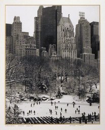 SERGE LURIE (AMERICAN, 20TH CENTURY): 'CENTRAL PARK SOUTH,' SIGNED ORIGINAL PHOTOGRAPH