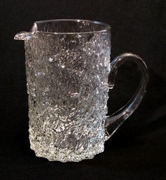 VINTAGE GLASS PITCHER FROM THE GLACIER LINE DESIGNED BY GEOFFREY BAXTER FOR WHITEFRIARS, 1970s