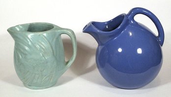 TWO VINTAGE AMERICAN POTTERY PITCHERS, CIRCA 1930s - 1940s