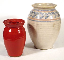 TWO VINTAGE PIECES OF NORTH CAROLINA POTTERY, LATE 20TH CENTURY