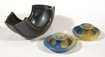 THREE PIECES OF AMERICAN STUDIO POTTERY, LATE 20TH - EARLY 21ST CENTURY