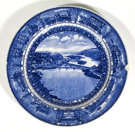VINTAGE DINNER PLATE IN THE CENTENARY PATTERN MADE FOR THE B & O RAILROAD, CIRCA 1930s