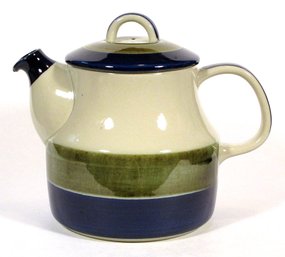 VINTAGE POTTERY TEAPOT IN THE 'ELISABETH' PATTERN BY RORSTRAND, SWEDEN, 1969 - 1981