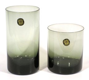 TWELVE VINTAGE GLASSES IN THE 'CORONATION SMOKE' PATTERN BY SASAKI, JAPAN, MID 20TH CENTURY